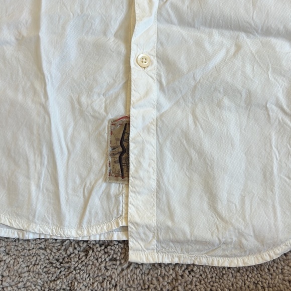 Men's Hugo Boss Vintage Button Up | L | Light Cream - Picture 4 of 5